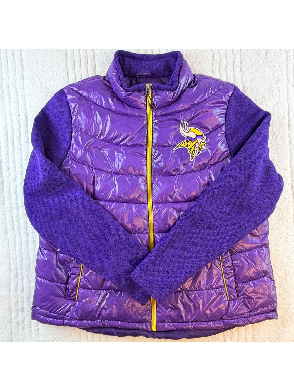 Minnesota Vikings Womens 3XL G-III Purple Puffer Hybrid Jacket NFL
